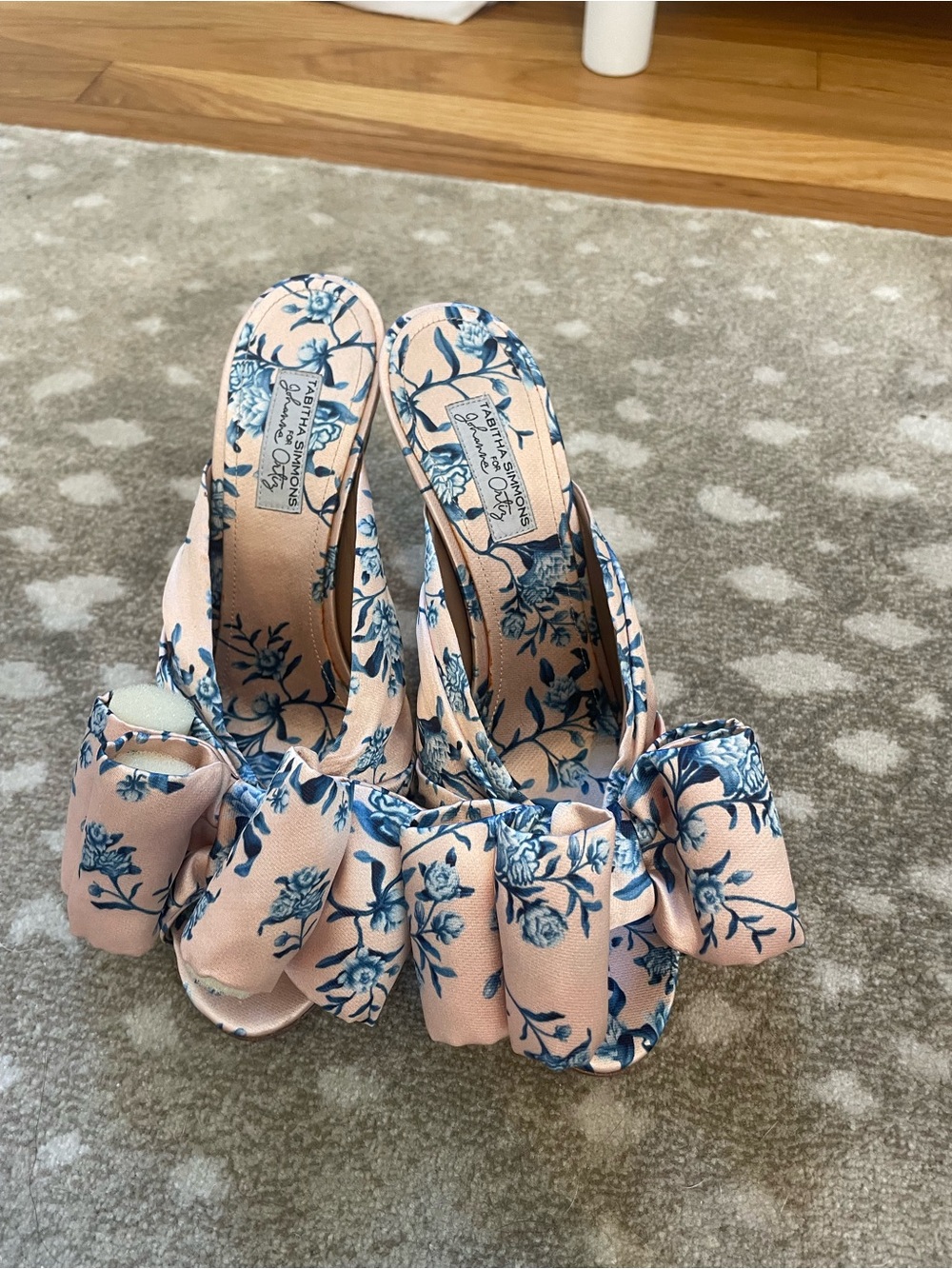 Tabitha Simmons x Johanna Ortiz Floral Bow Mules, Never Worn size 7.5